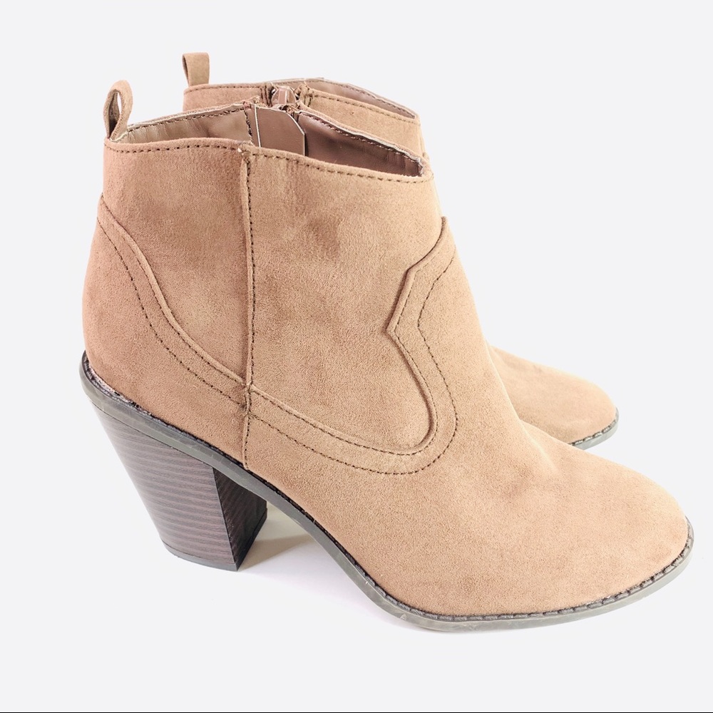 Cato Ankle Boots Heeled Brown Faux Leather… - Picture 2 of 6